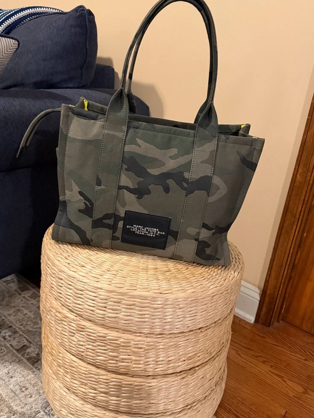 Marc Jacobs Camo Canvas 'The Tote Bag' in Green